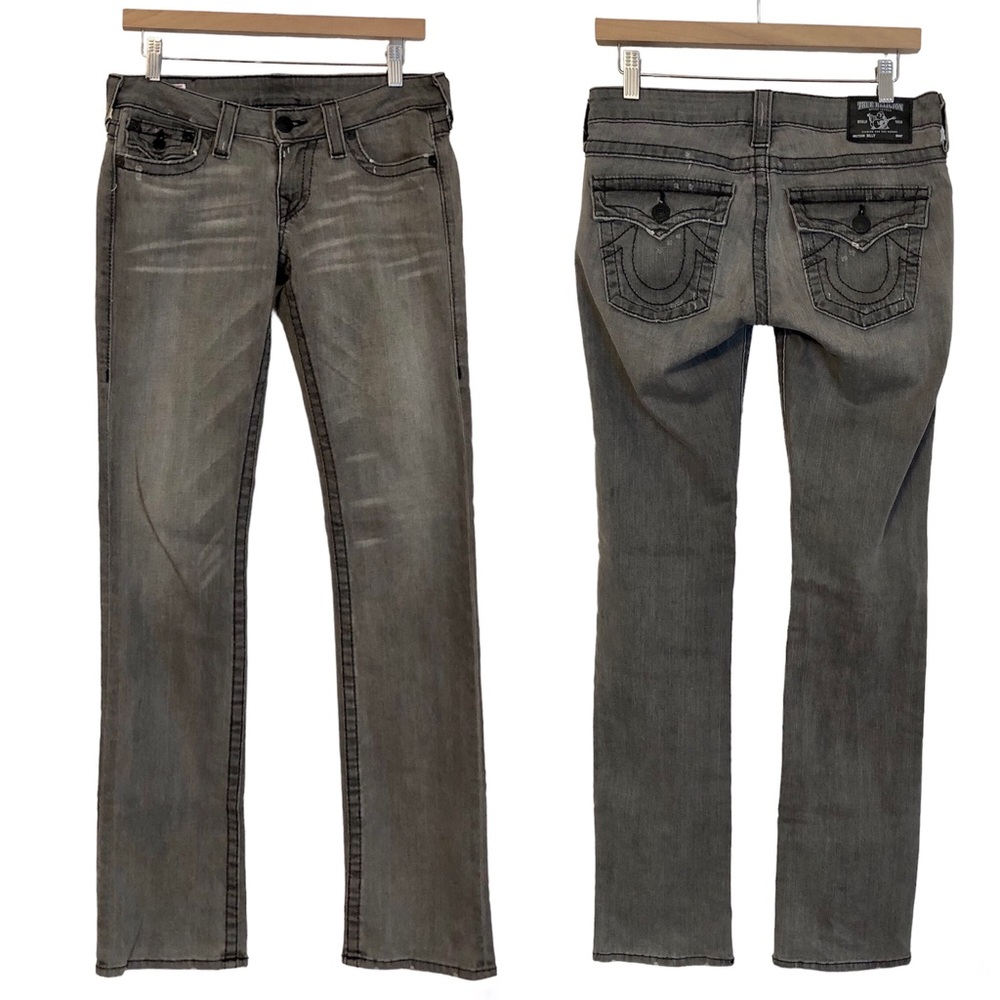Gray 2000s bootcut flare distress britney spears cowgirl western festival billy - Picture 2 of 6